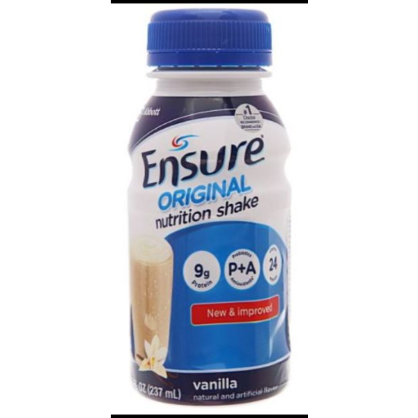 Sữa bột pha sẵn Ensure Original bổ sung dinh dưỡng đầy đủ hương vani chai 237ml