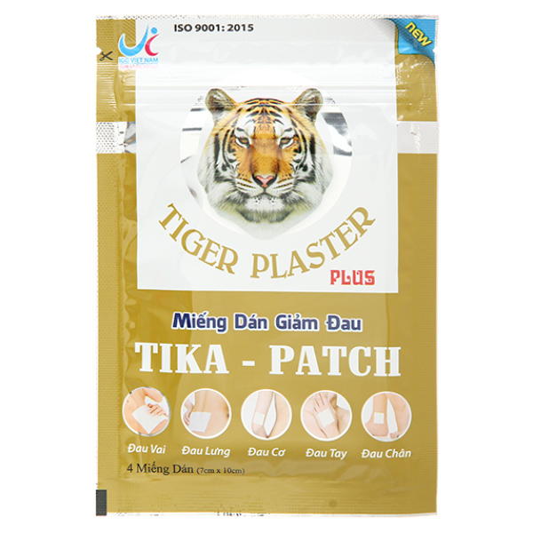 Miếng dán Tika-Patch giảm đau cơ, xương khớp gói 4 miếng