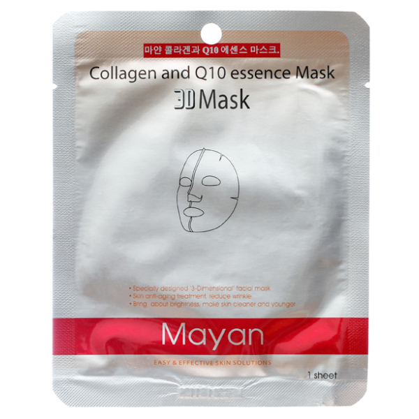 Mặt nạ 3D Mayan Collagen Q10 Essence ngừa lão hóa da miếng 25ml