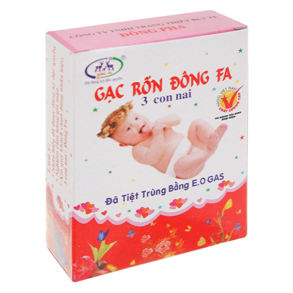 Băng rốn Đông FA 3 con nai cho bé hộp 3 miếng