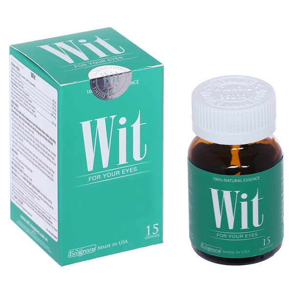 Wit 100mg tăng cường thị lực, giảm mờ, nhòe mắt chai 15 viên