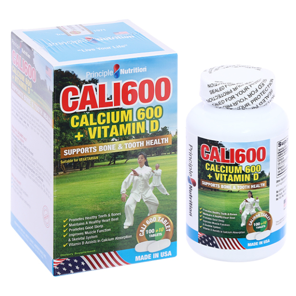 Cali600 bổ sung canxi và vitamin D hộp 110 viên