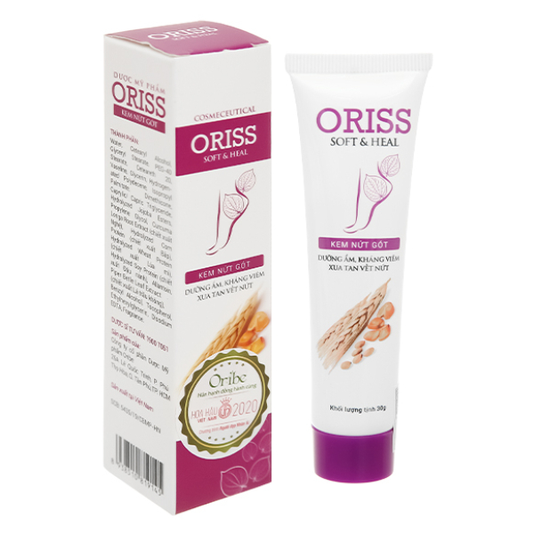 Kem Oriss Soft & Heal giảm nứt nẻ gót chân tuýp 30g