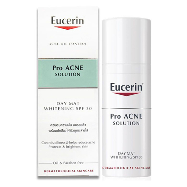 Kem dưỡng ban ngày Eucerin ProAcne Day Mat cho da nhờn mụn chai 50ml