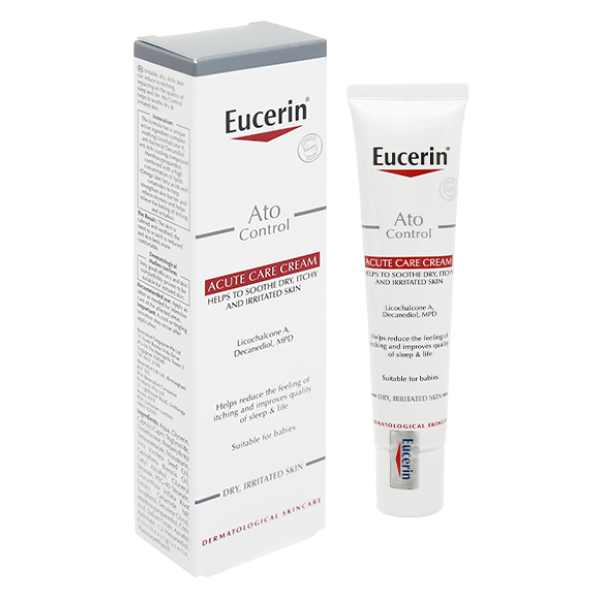 Kem Eucerin Ato Control làm dịu da, giảm khô ngứa tuýp 40ml