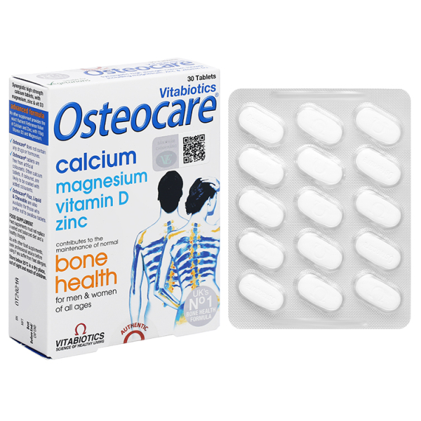 Vitabiotics Osteocare giúp xương chắc khỏe hộp 30 viên