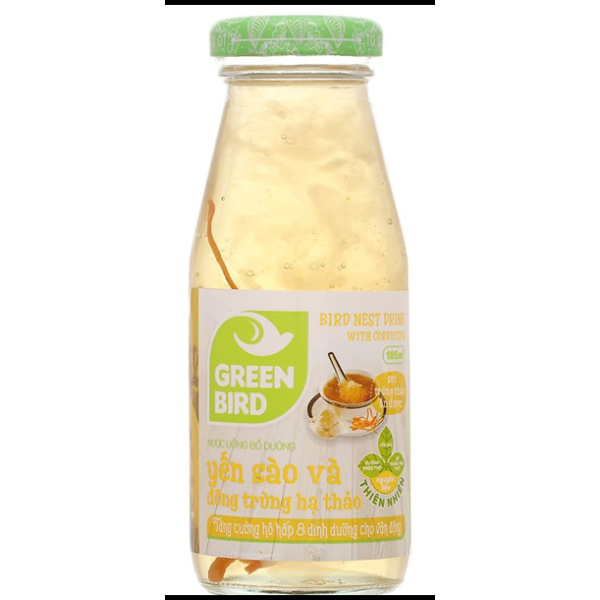 Nước yến sào và đông trùng hạ thảo Green Bird chai 185ml