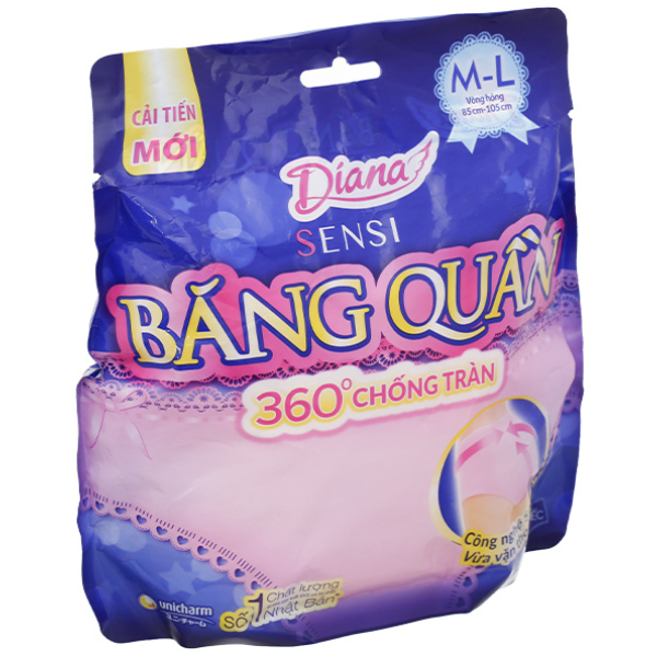 Băng quần Diana Sensi size M-L chống tràn gói 2 miếng