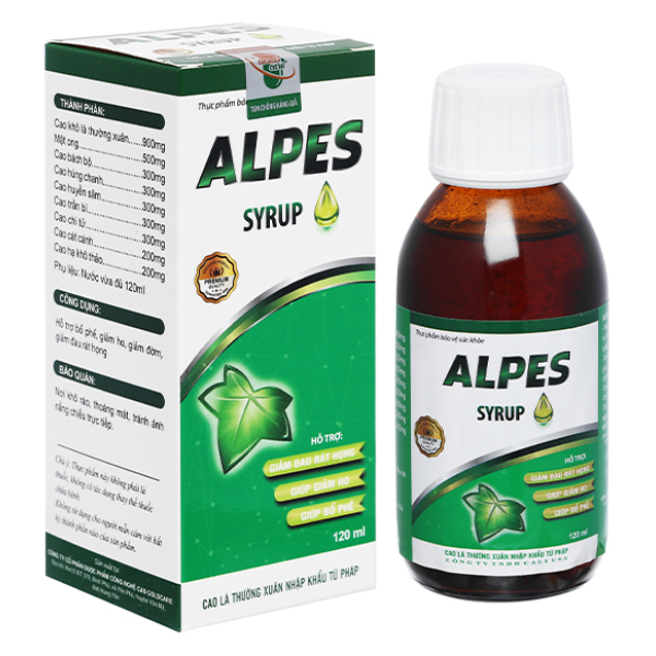 Siro Cali USA Alpes hỗ trợ giảm ho, bổ phổi chai 120ml