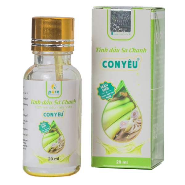 Tinh dầu sả chanh Con Yêu xông hơi, xua muỗi chai 20ml
