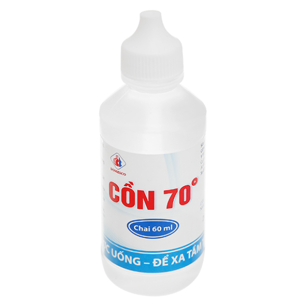 Cồn 70 độ Domesco sát trùng ngoài da chai 60ml