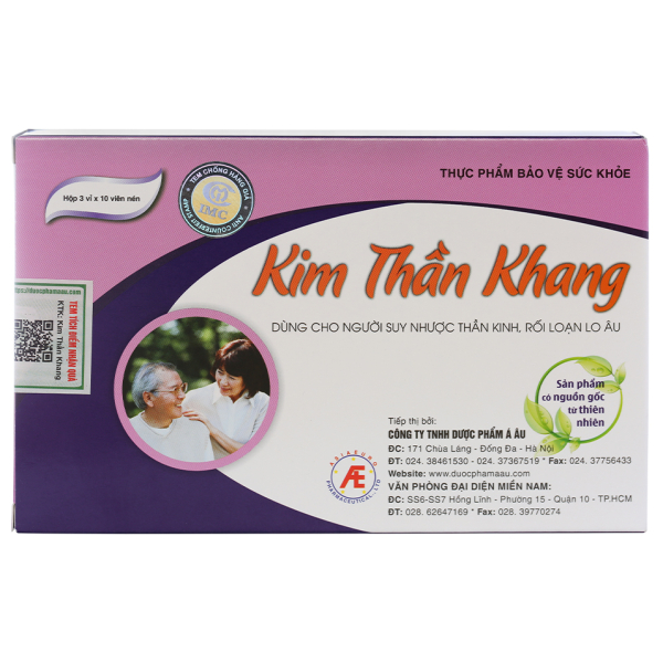 Kim Thần Khang giúp lưu thông máu, dưỡng tâm, an thần hộp 30 viên