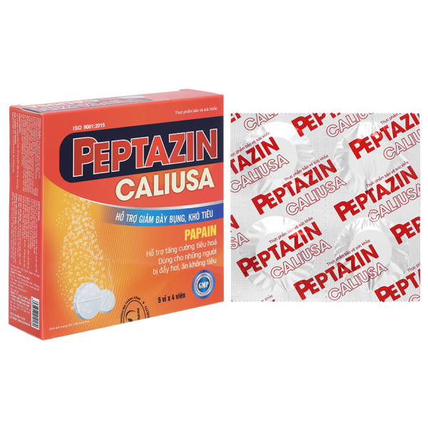 Viên sủi Peptazin CaliUSA hỗ trợ giảm đầy bụng, khó tiêu hộp 20 viên