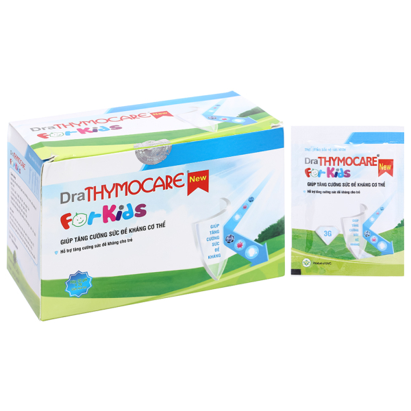 Cốm DraThymocare For Kids hỗ trợ tăng cường đề kháng hộp 30 gói x 3g