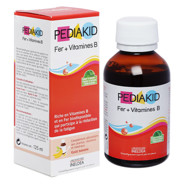 Siro Pediakid Fer + Vitamines B bổ sung sắt và vitamin chai 125ml