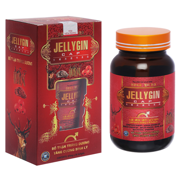 Jellygin hỗ trợ tăng cường sinh lý nam chai 30 viên