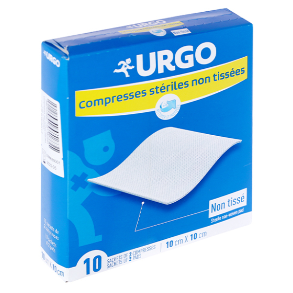 Gạc Urgo Compresses Stériles Non Tissées hộp 10 miếng (10cm x 10cm)
