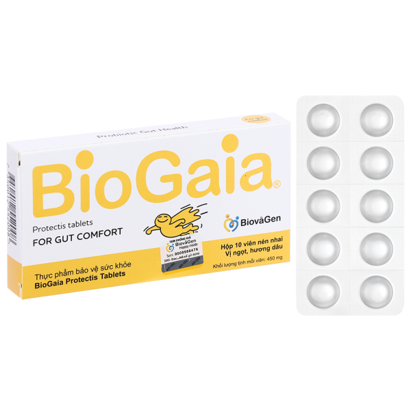 Men vi sinh BioGaia Protectis Tablets bổ sung lợi khuẩn hộp 10 viên