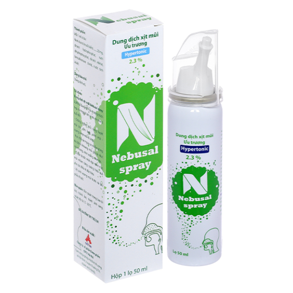 Xịt mũi Nebusal Spray 2.3% giảm nghẹt mũi chai 50ml