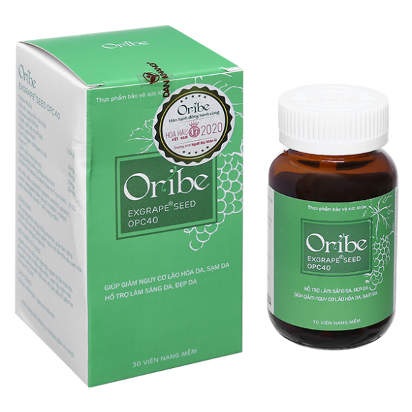Oribe Exgrape Seed OPC40 hạn chế lão hóa, giảm nám hộp 30 viên