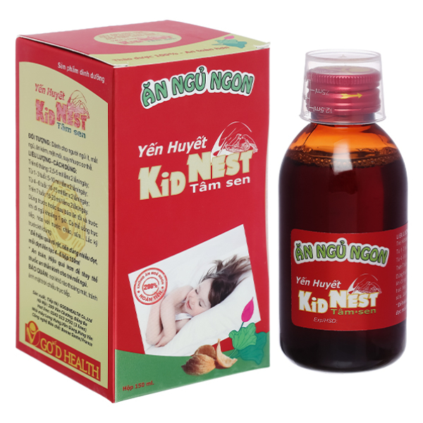 Yến Huyết Kids Nest Tâm Sen hỗ trợ ăn ngủ ngon chai 150ml