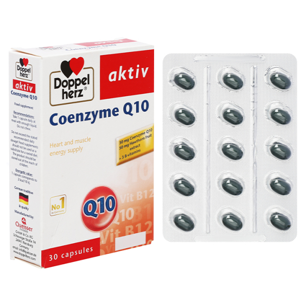Doppelherz Coenzyme Q10 hỗ trợ tim mạch hộp 30 viên