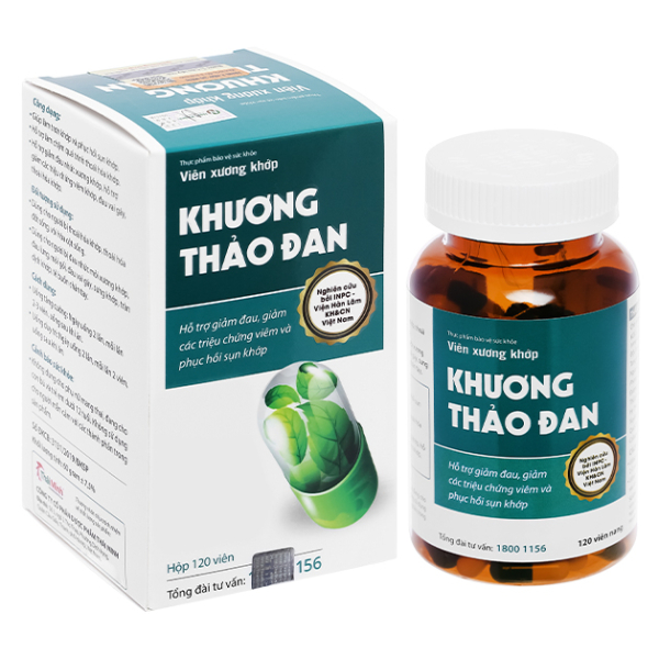 Khương Thảo Đan giảm triệu chứng viêm, phục hồi sụn khớp hộp 120 viên