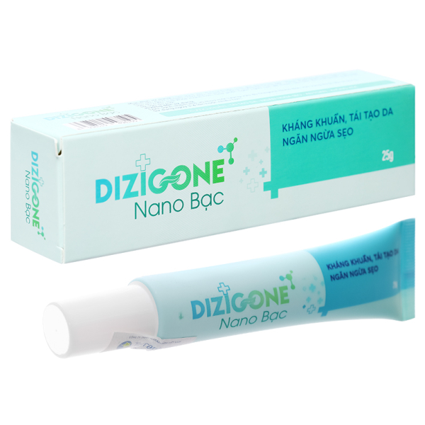 Kem Dizigone Nano Bạc kháng khuẩn, ngừa sẹo tuýp 25g