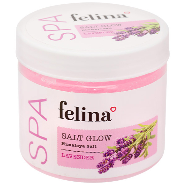 Muối tắm Felina dầu hoa oải hương làm sạch, tẩy tế bào chết hũ 500g
