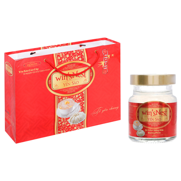 Yến sào Win'snest tổ yến chưng sẵn đường phèn hộp 6 hũ x 70ml