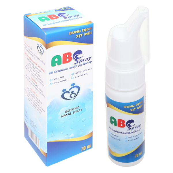 Xịt mũi ABC Spray ngăn ngừa sổ mũi, ngạt mũi chai 70ml