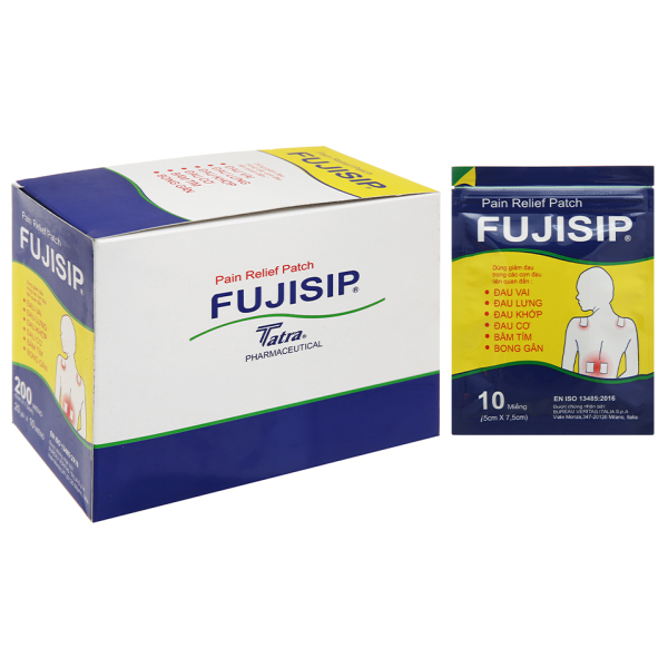 Miếng dán Fujisip Cool giảm đau cơ xương khớp (20 gói x 10 miếng)