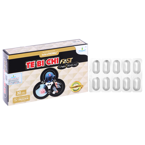 Tê Bì Chi Fast Cova Brain Alz tăng cường lưu thông khí huyết hộp 30 viên