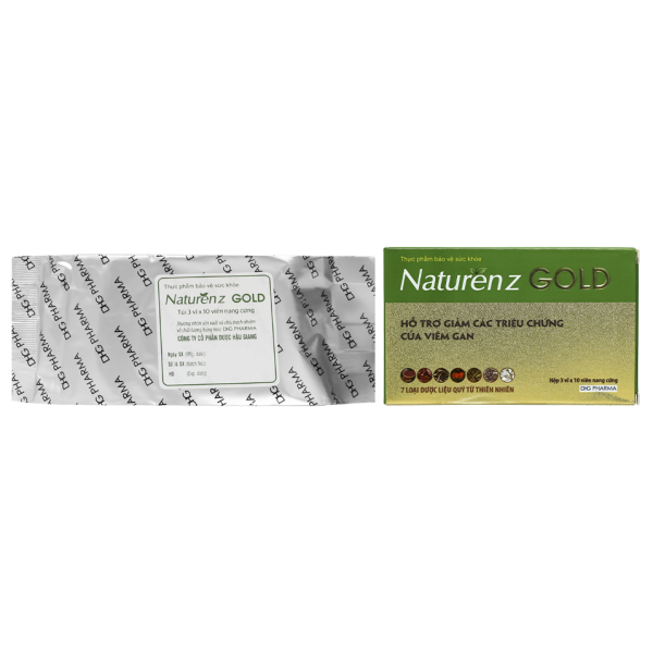 Naturenz Gold hỗ trợ giải độc, tăng cường chức năng gan hộp 30 viên