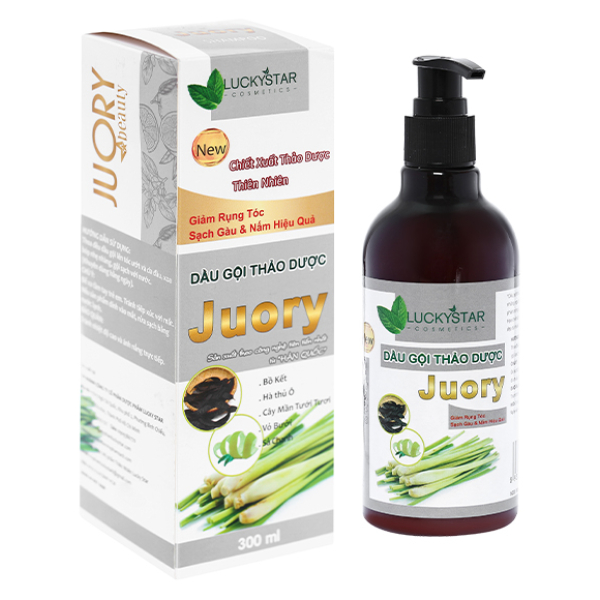 Dầu gội thảo dược LuckyStar Juory giảm rụng tóc, sạch gàu & nấm chai 300ml