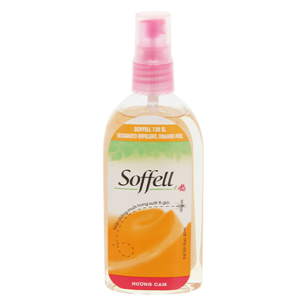 Xịt Soffell hương cam giúp xua muỗi cho trẻ chai 80ml