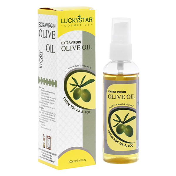 Tinh dầu olive Lucky Star dưỡng da, dưỡng tóc chắc khỏe chai 100ml