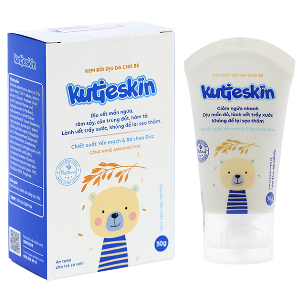 Kem bôi dịu da Kutieskin dịu vết mẫn ngứa, rôm sảy cho bé tuýp 30g