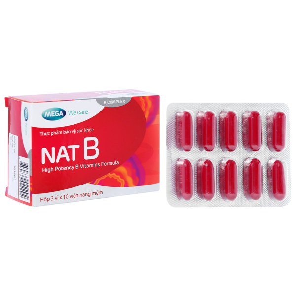 Nat B bổ sung vitamin B, giảm mệt mỏi hộp 30 viên