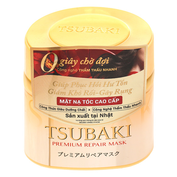 Mặt nạ tóc cao cấp Tsubaki phục hồi hư tổn, giảm gãy rụng hũ 180g
