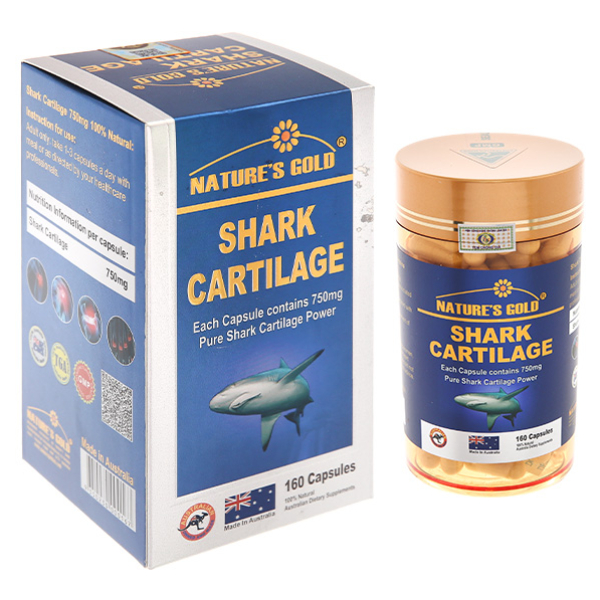 Nature's Gold Shark Cartilage chống lão hóa xương lọ 160 viên