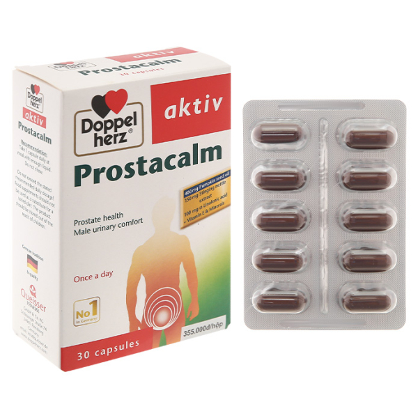 Doppelherz Aktiv Prostacalm hỗ trợ giảm chứng phì đại tiền liệt tuyến hộp 30 viên