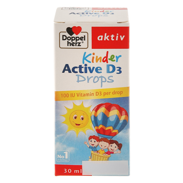 Siro Doppelherz Aktiv Kinder Active D3 Drops bổ sung vitamin cho bé chai 30ml