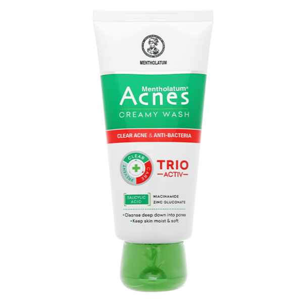 Kem rửa mặt Acnes Trio Acitv ngăn ngừa mụn tuýp 100g