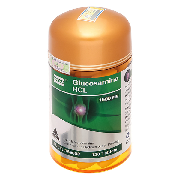Costar Glucosamine HCL 1500mg bổ sung dưỡng chất cho khớp chai 120 viên