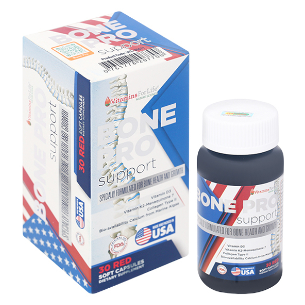 Bone Pro Support bổ sung canxi, giúp chắc xương hộp 30 viên