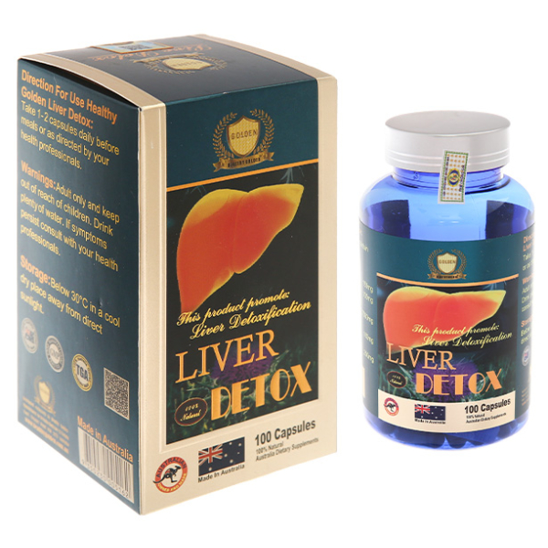 Liver Detox hỗ trợ giải độc gan, thanh lọc cơ thể chai 100 viên