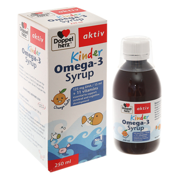 Doppelherz Kinder Omega-3 Syrup tăng cường thị lực chai 250ml