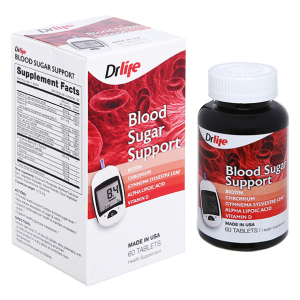 Blood Sugar Support dành cho người bị tiểu đường và đường huyết cao chai 60 viên