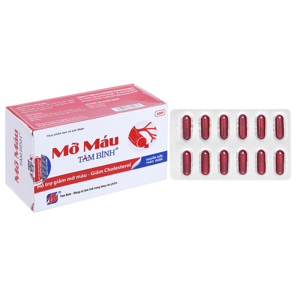 Mỡ máu Tâm Bình hỗ trợ giảm cholesterol hộp 60 viên